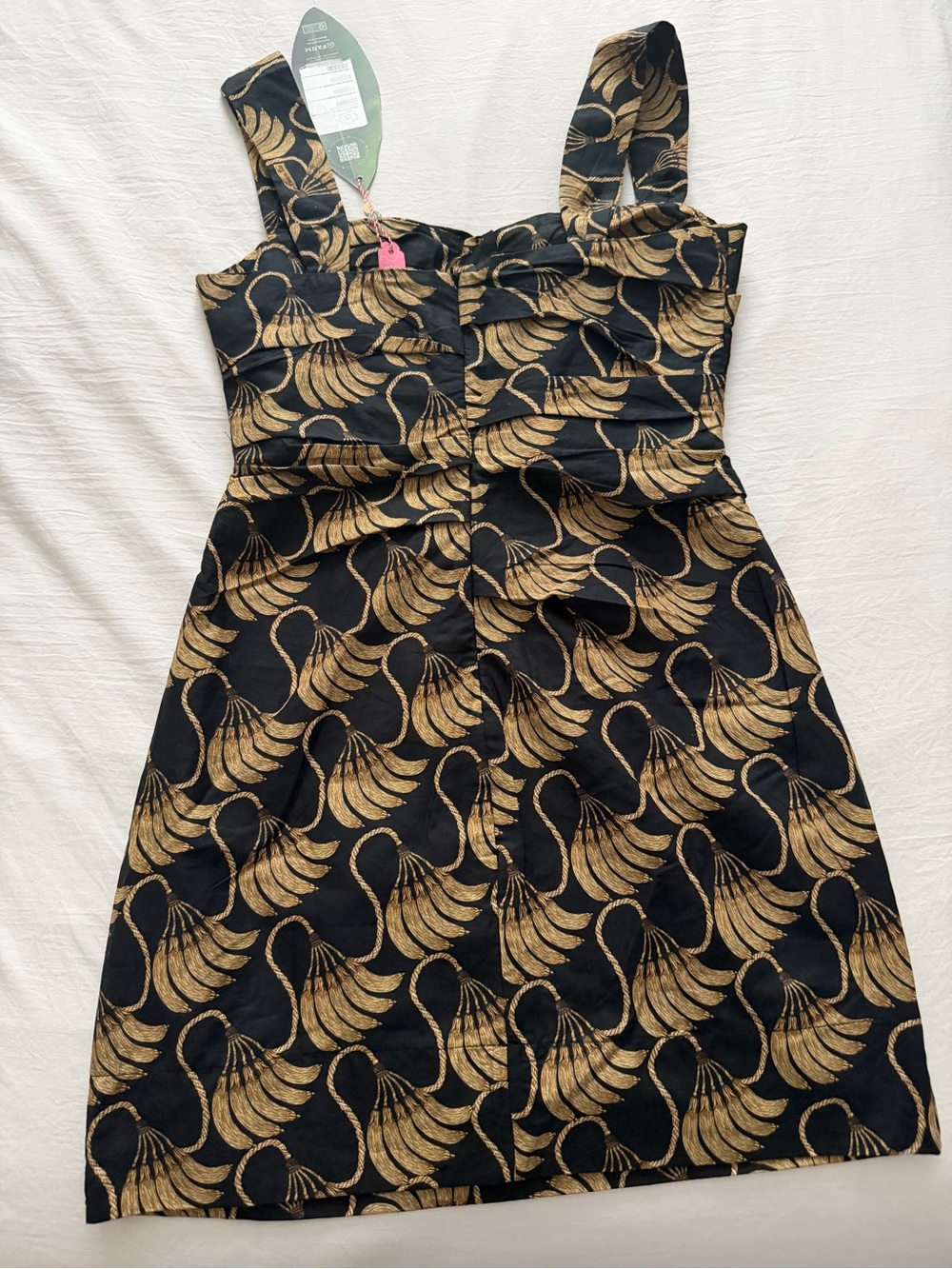 FARM Rio Black Dress with Gold Botanical Print - Picture 4 of 8